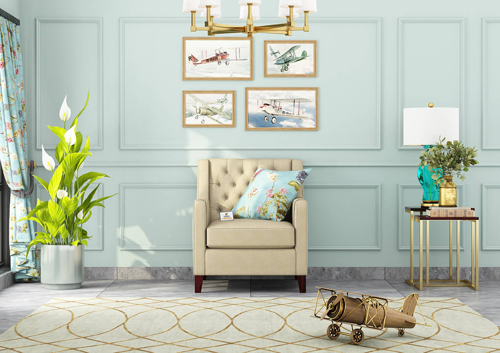Dakota Fabric 1 Seater Sofa - Urbnfurnish