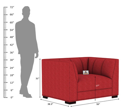 Belrose Fabric 1 Seater Sofa - Urbnfurnish