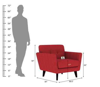 Tivoli Fabric 1 Seater Sofa - Urbnfurnish
