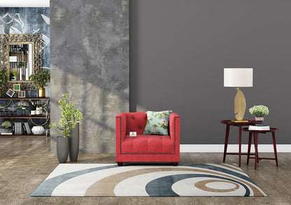 Ollie Fabric 1 Seater Sofa - Urbnfurnish