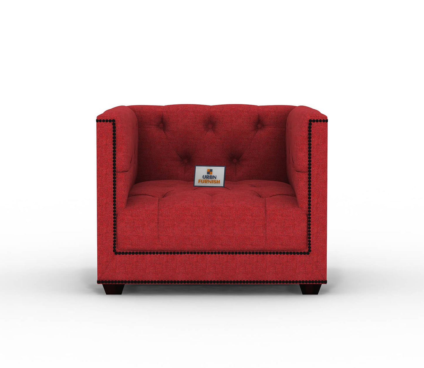 Ollie Fabric 1 Seater Sofa - Urbnfurnish