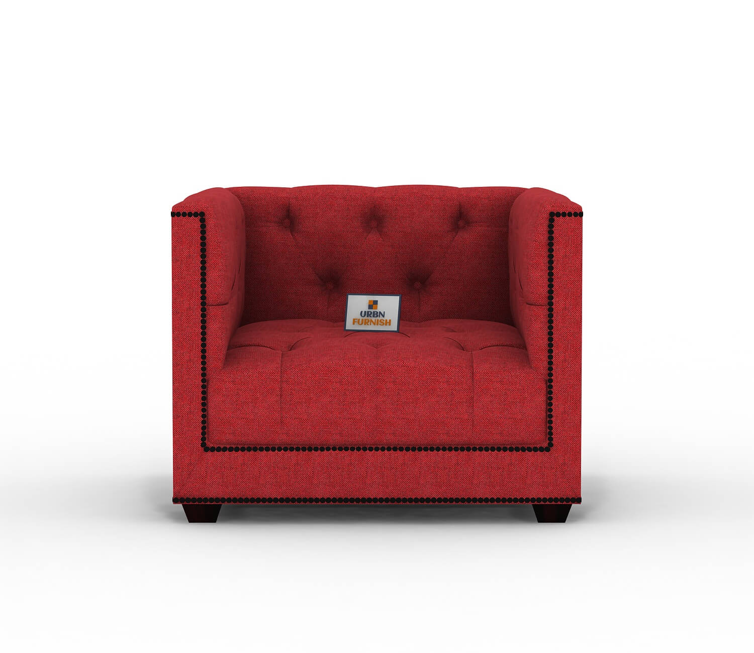 Ollie Fabric 1 Seater Sofa - Urbnfurnish