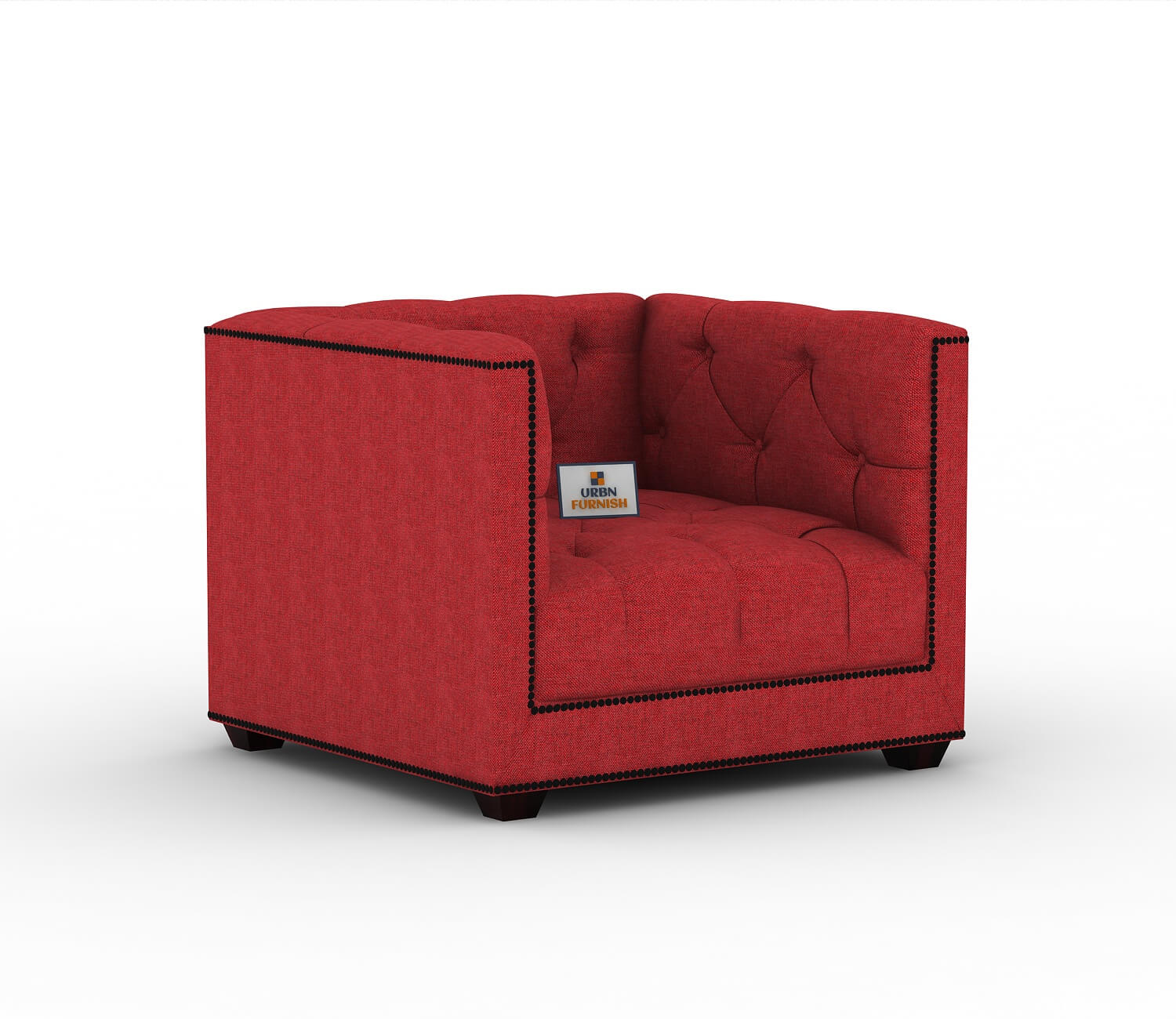 Ollie Fabric 1 Seater Sofa - Urbnfurnish