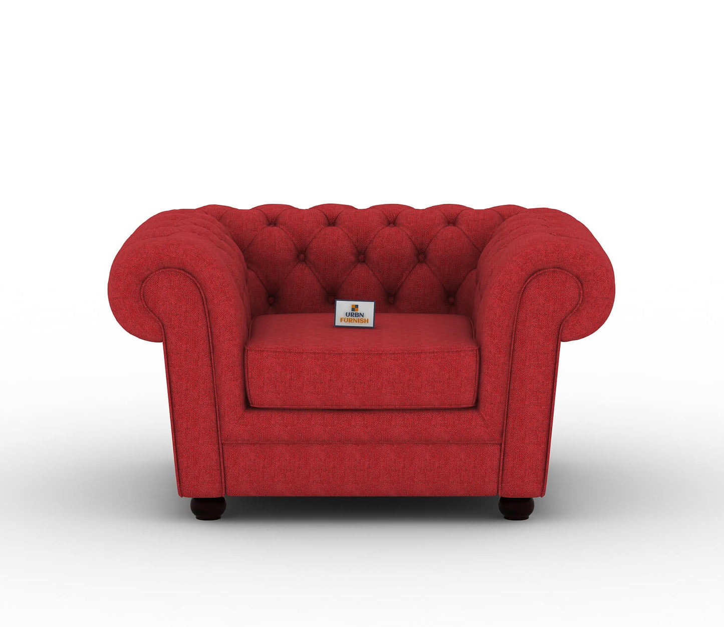 Eva Fabric 1 Seater Sofa - Urbnfurnish