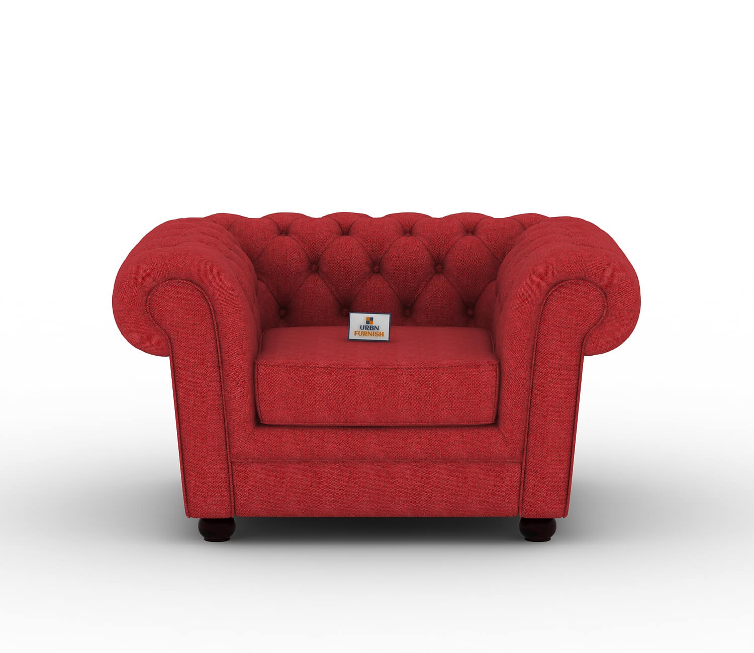 Eva Fabric 1 Seater Sofa - Urbnfurnish