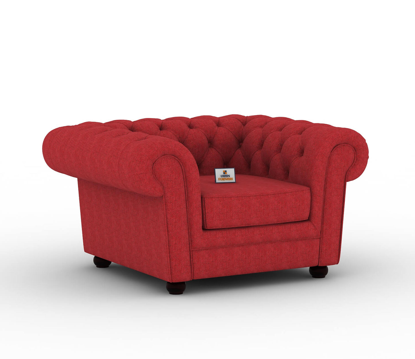Eva Fabric 1 Seater Sofa - Urbnfurnish
