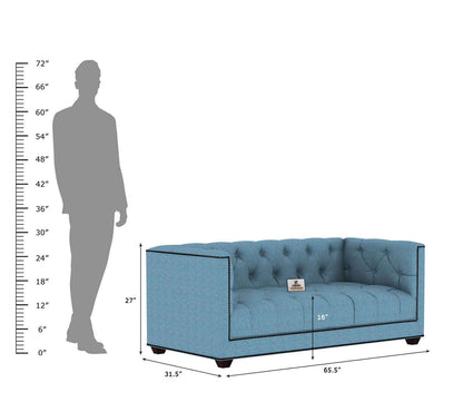 Ollie Fabric 2 Seater Sofa - Urbnfurnish