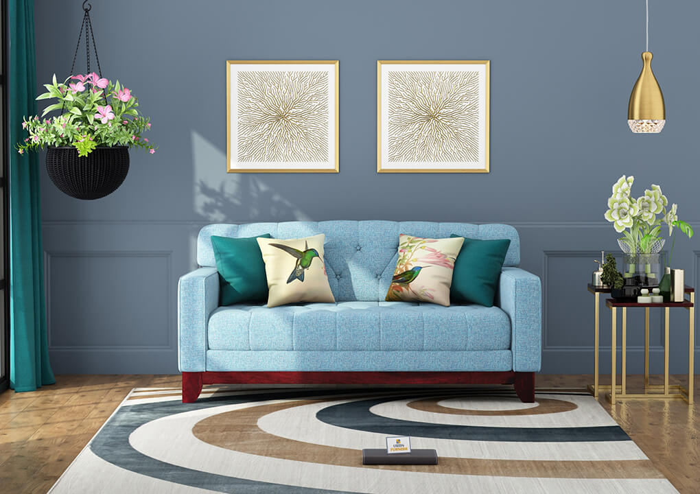 Bells Fabric 2 Seater Sofa - Urbnfurnish