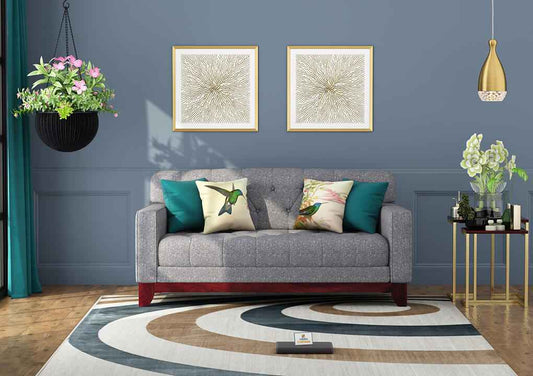Bells Fabric 2 Seater Sofa - Urbnfurnish