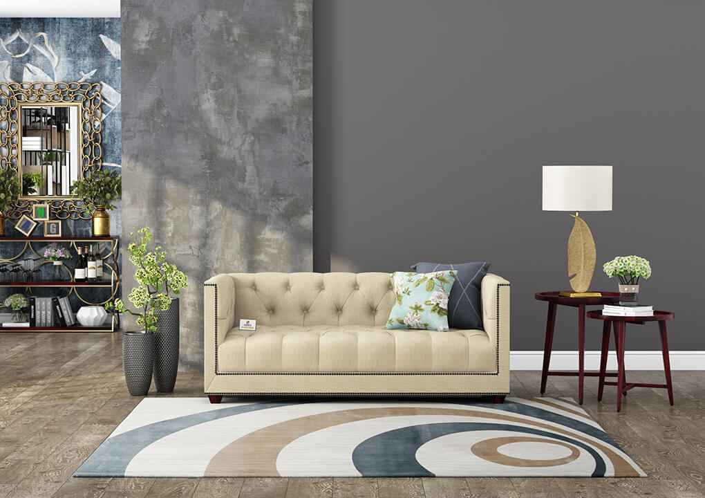 Ollie Fabric 2 Seater Sofa - Urbnfurnish