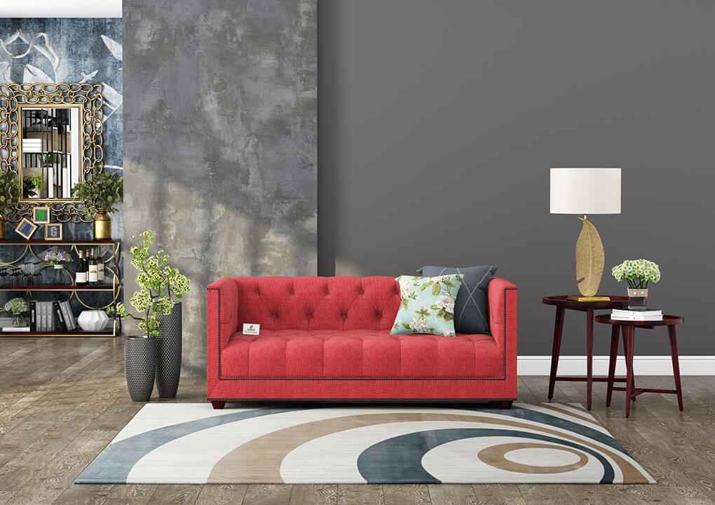 Ollie Fabric 2 Seater Sofa - Urbnfurnish