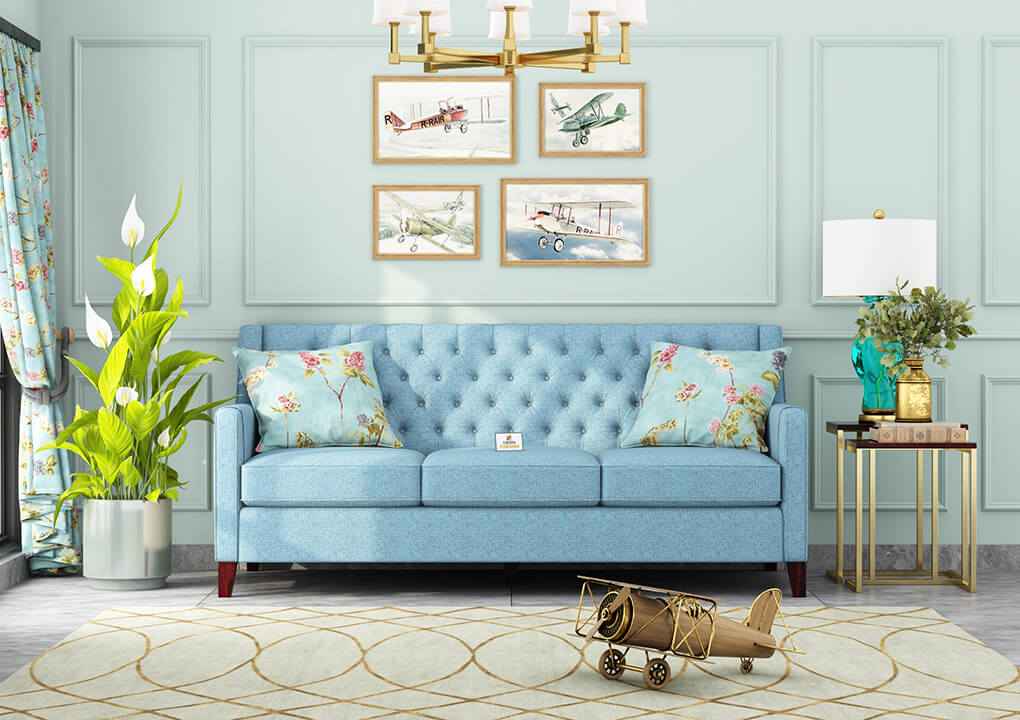 Dakota Fabric 3 Seater Sofa - Urbnfurnish