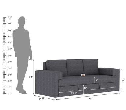 Mangata Fabric 3 Seater Sofa - Urbnfurnish