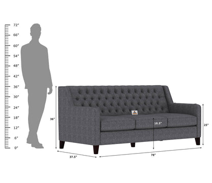 Dakota Fabric 3 Seater Sofa - Urbnfurnish