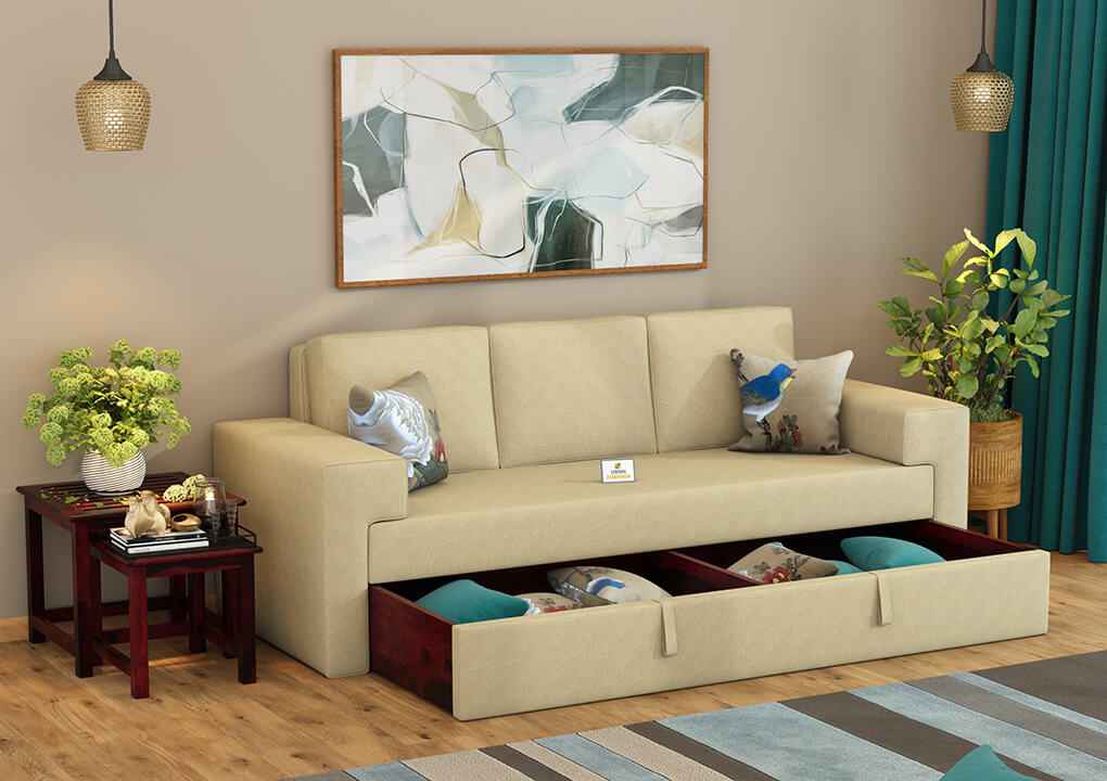 Mangata Fabric 3 Seater Sofa - Urbnfurnish