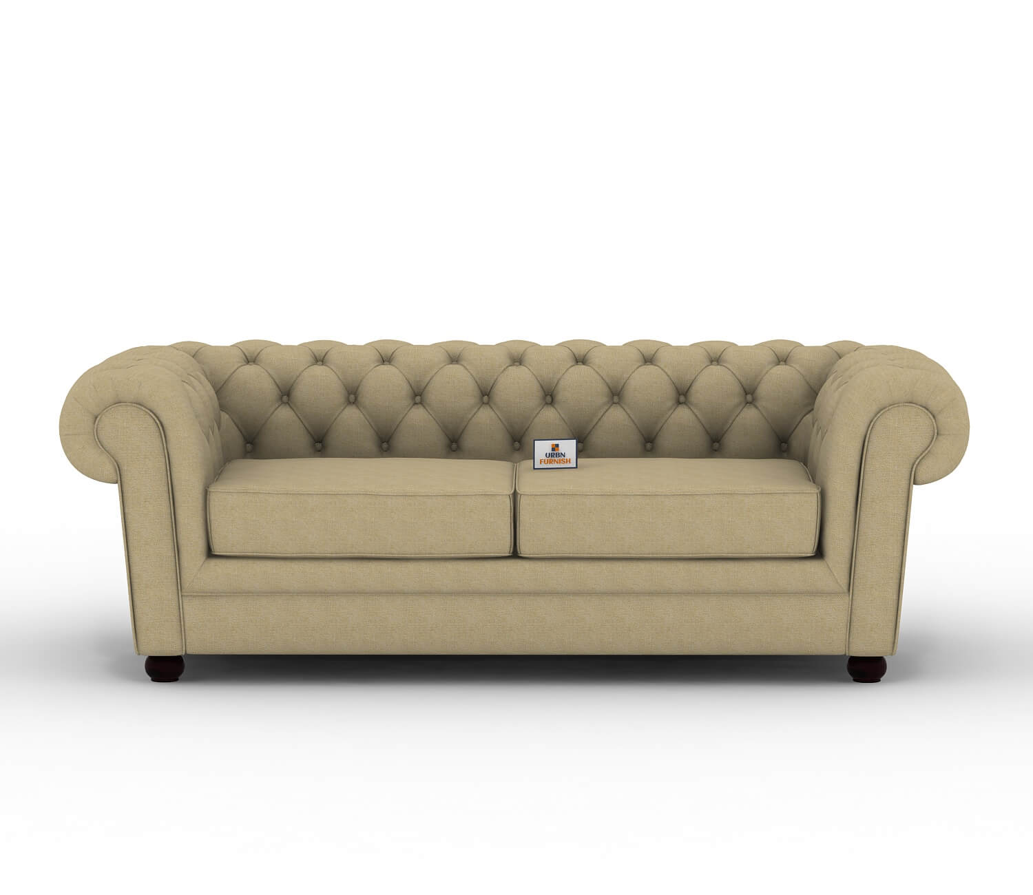 Eva Fabric 3 Seater Sofa - Urbnfurnish