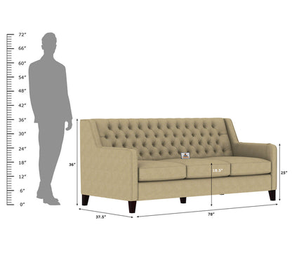 Dakota Fabric 3 Seater Sofa - Urbnfurnish