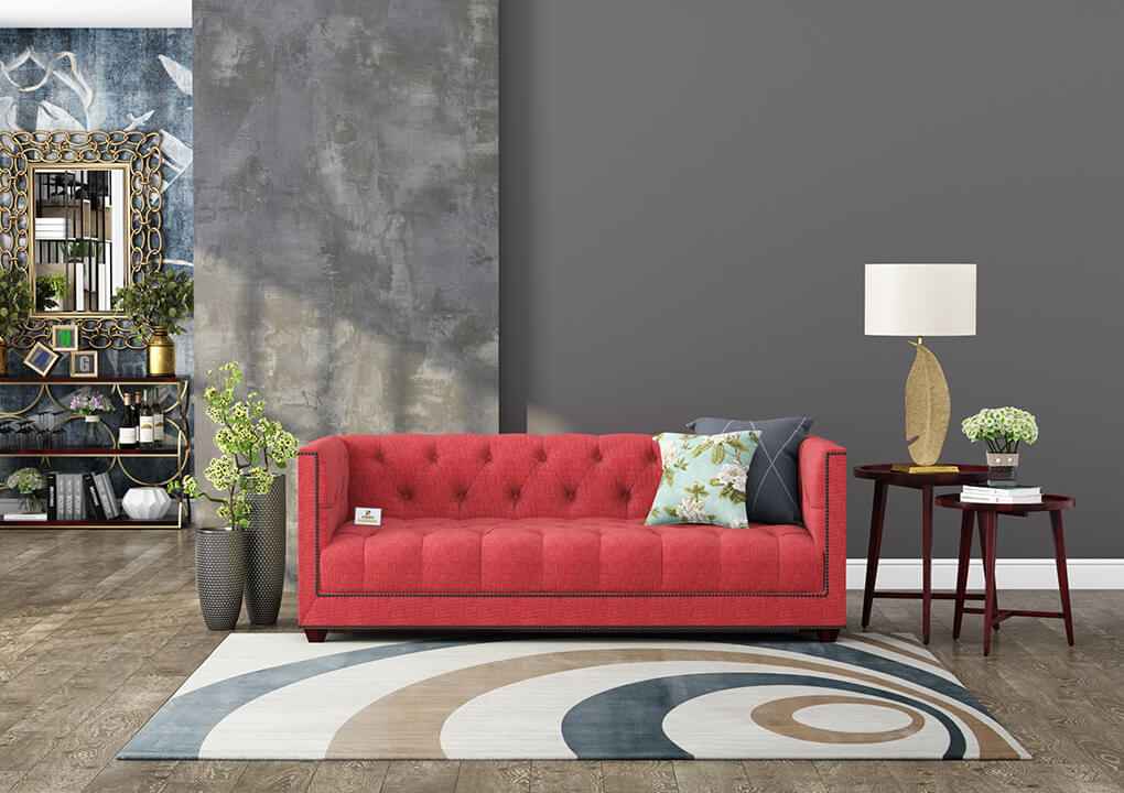 Ollie Fabric 3 Seater Sofa - Urbnfurnish