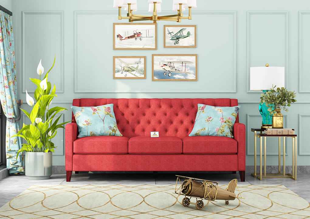 Dakota Fabric 3 Seater Sofa - Urbnfurnish