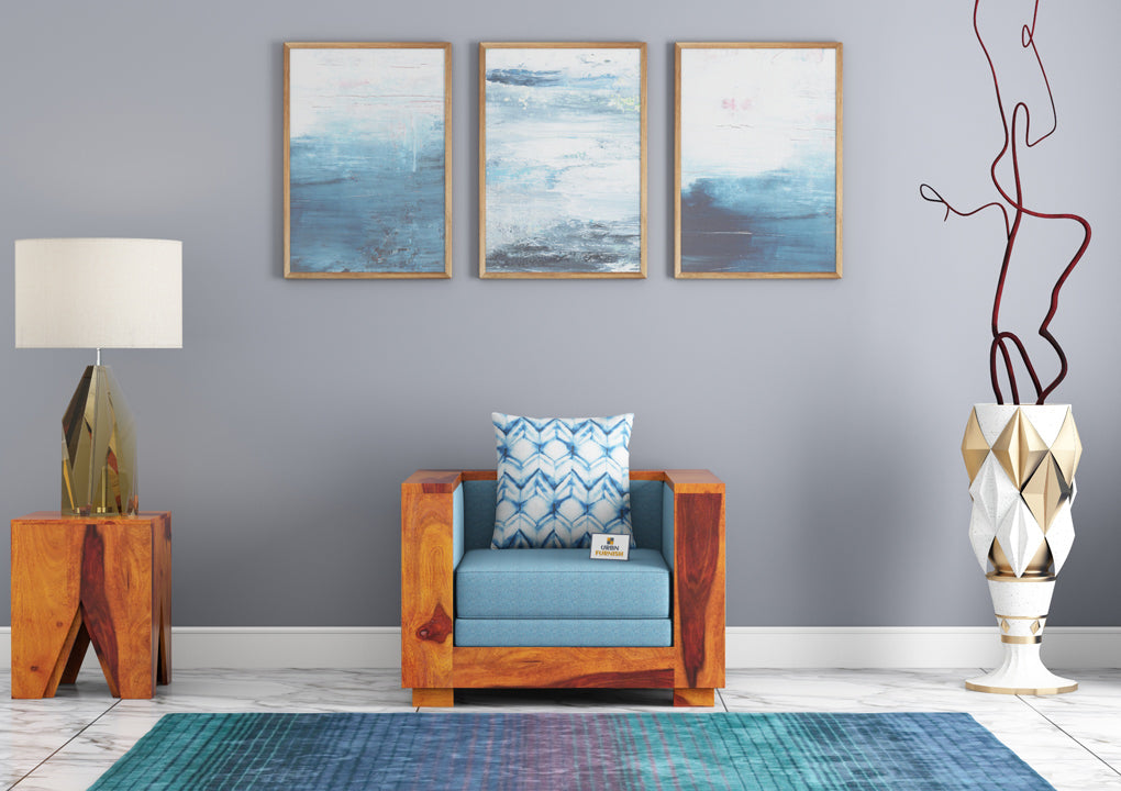 Brume Wooden 3+1+1 Sofa Set - Urbnfurnish