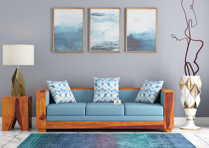 Brume Wooden 3+1+1 Sofa Set - Urbnfurnish