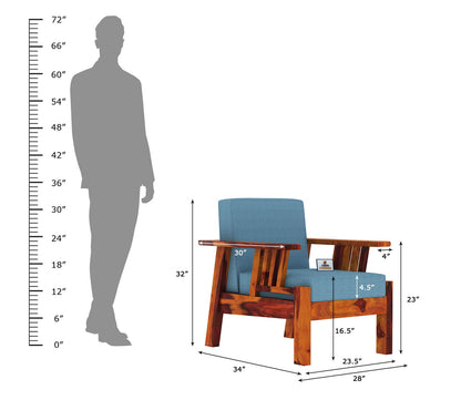 Beamish Wooden 3+1+1 Sofa Set - Urbnfurnish