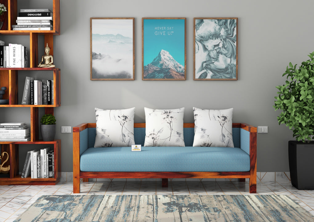 Dallas Wooden 3+1+1 Sofa Set - Urbnfurnish