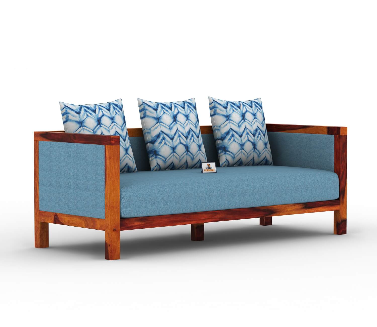 Dallas Wooden 3+1+1 Sofa Set - Urbnfurnish