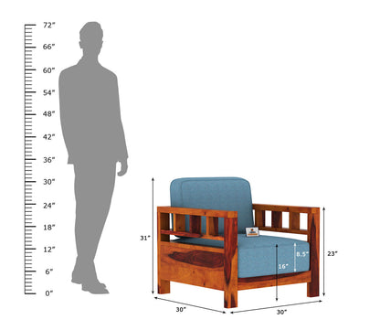 Drake Wooden 3+1+1 Sofa Set - Urbnfurnish