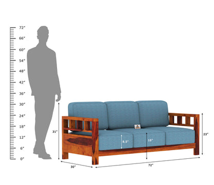 Drake Wooden 3+1+1 Sofa Set - Urbnfurnish