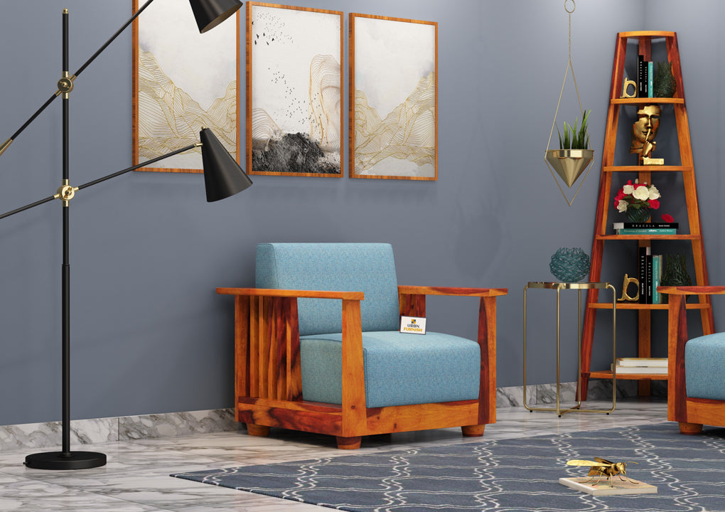 Olson Wooden 3+1+1 Sofa Set - Urbnfurnish