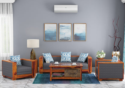 Brume Wooden 3+1+1 Sofa Set - Urbnfurnish