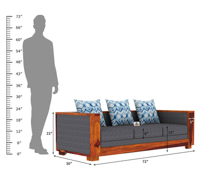 Brume Wooden 3+1+1 Sofa Set - Urbnfurnish