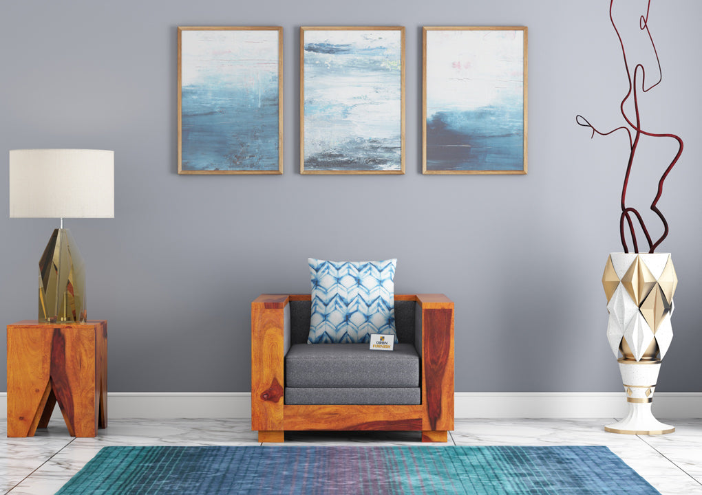 Brume Wooden 3+1+1 Sofa Set - Urbnfurnish