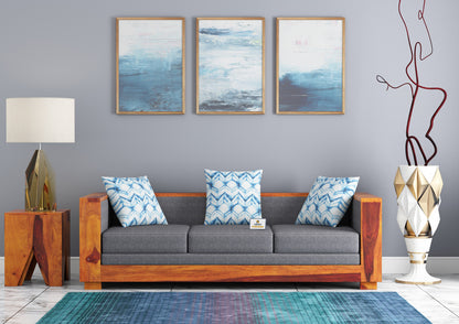 Brume Wooden 3+1+1 Sofa Set - Urbnfurnish