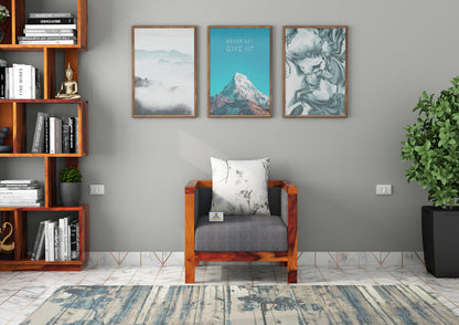 Dallas Wooden 3+1+1 Sofa Set - Urbnfurnish