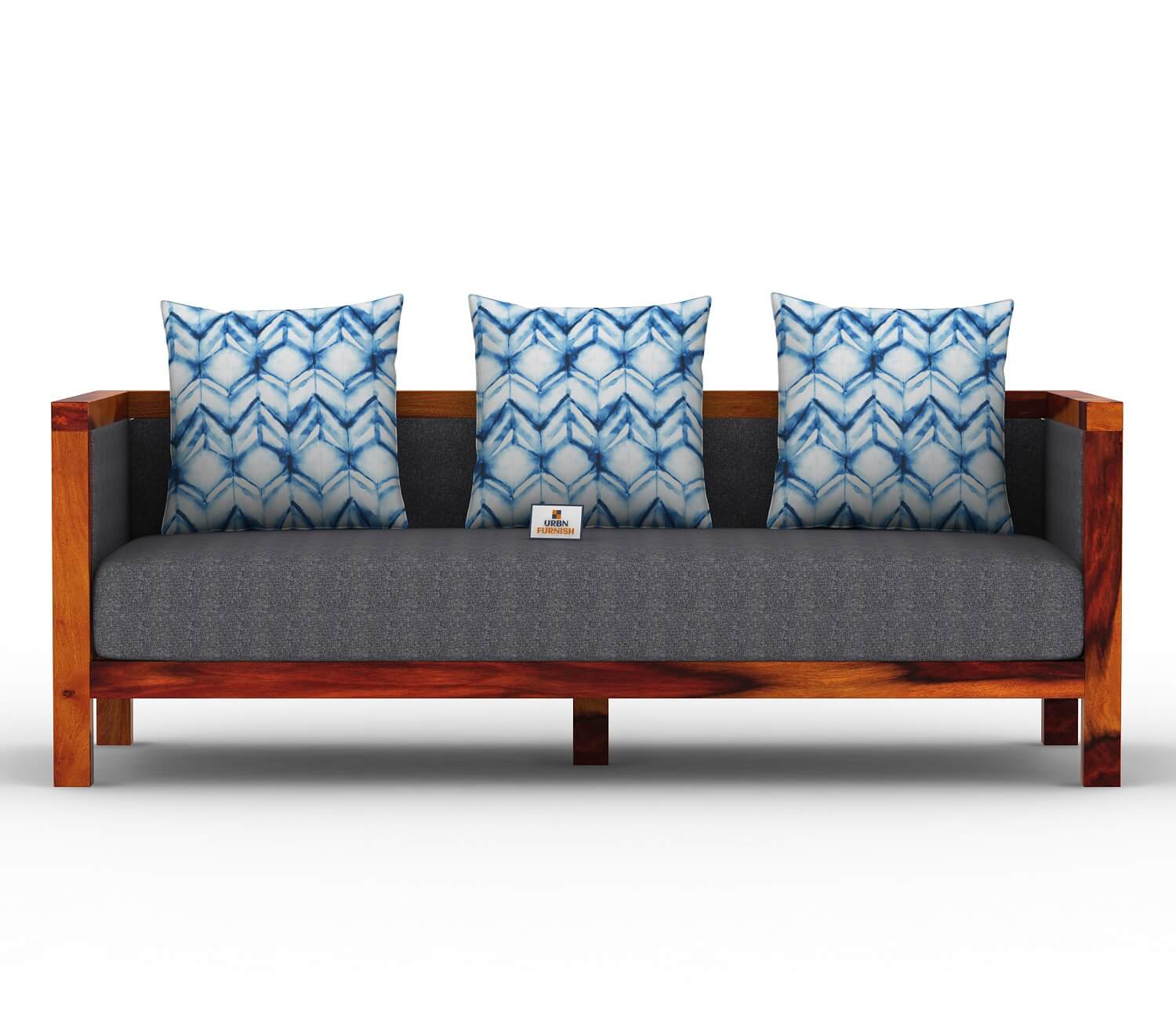 Dallas Wooden 3+1+1 Sofa Set - Urbnfurnish