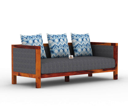 Dallas Wooden 3+1+1 Sofa Set - Urbnfurnish