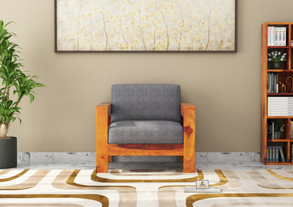 Carlotta With Side Magazine Wooden 3+1+1 Sofa Set - Urbnfurnish