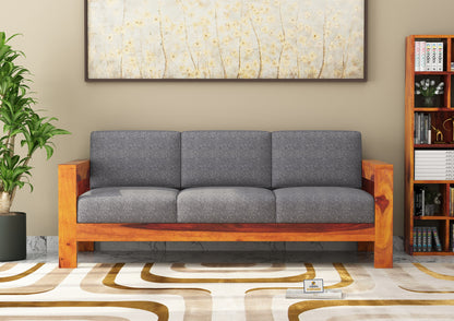 Carlotta With Side Magazine Wooden 3+1+1 Sofa Set - Urbnfurnish
