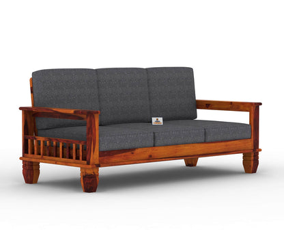 Angelic Wooden 3+1+1 Sofa Set - Urbnfurnish