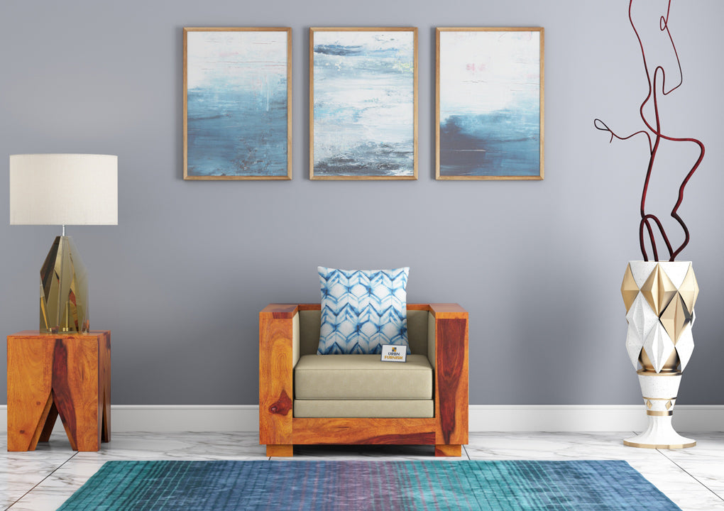 Brume Wooden 3+1+1 Sofa Set - Urbnfurnish
