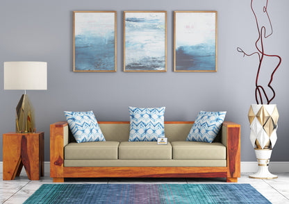 Brume Wooden 3+1+1 Sofa Set - Urbnfurnish