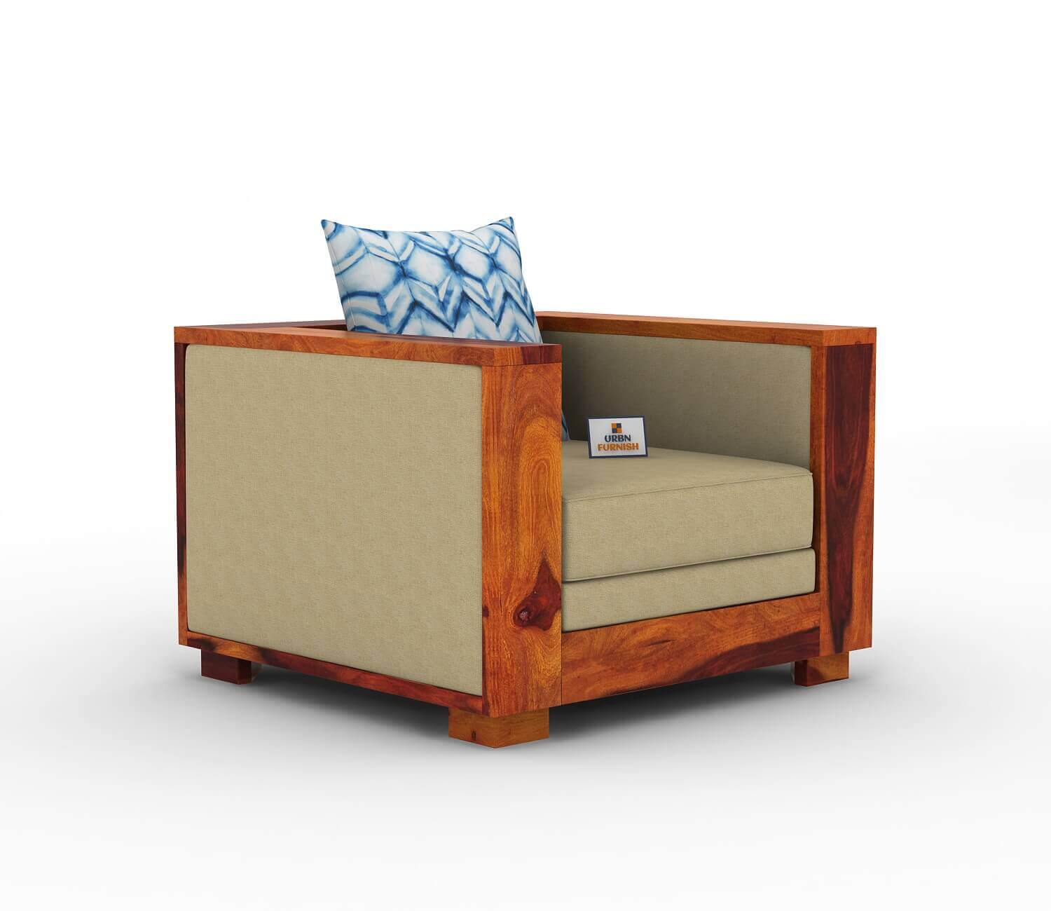 Brume Wooden 3+1+1 Sofa Set - Urbnfurnish