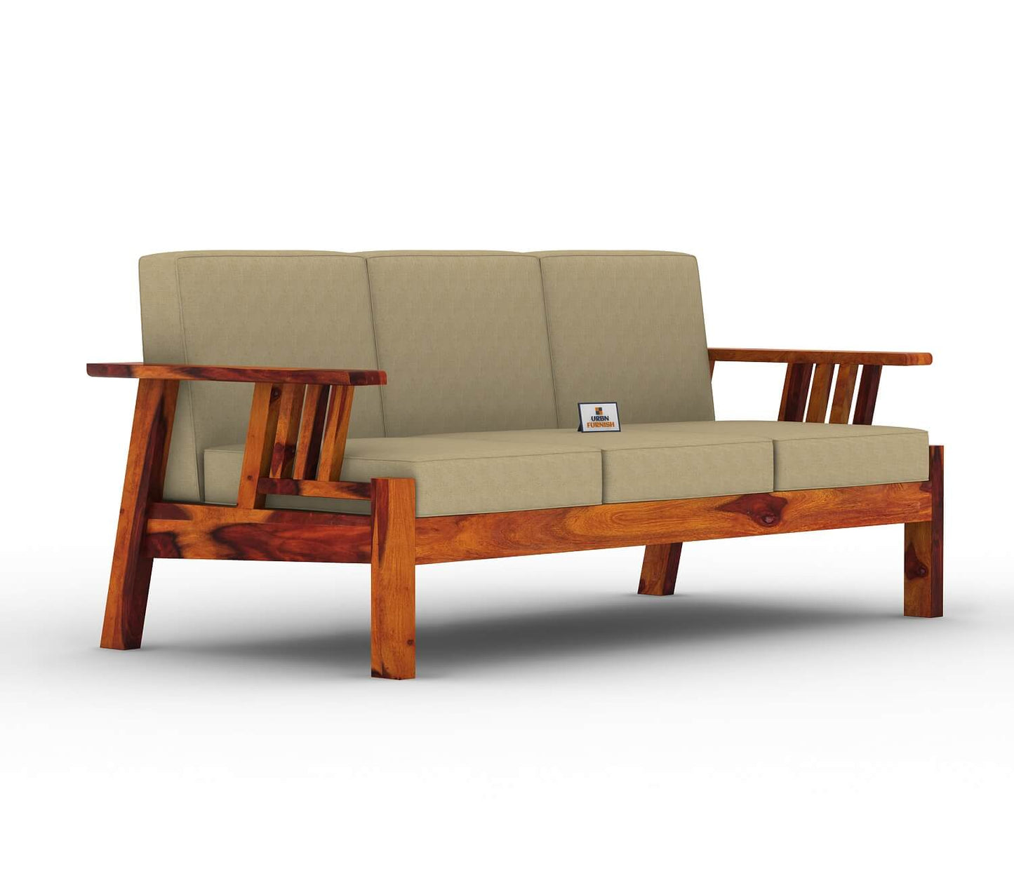 Beamish Wooden 3+1+1 Sofa Set - Urbnfurnish