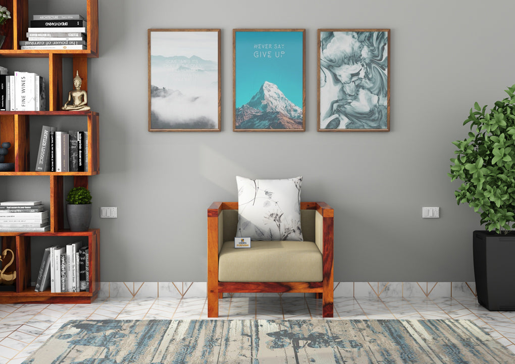 Dallas Wooden 3+1+1 Sofa Set - Urbnfurnish