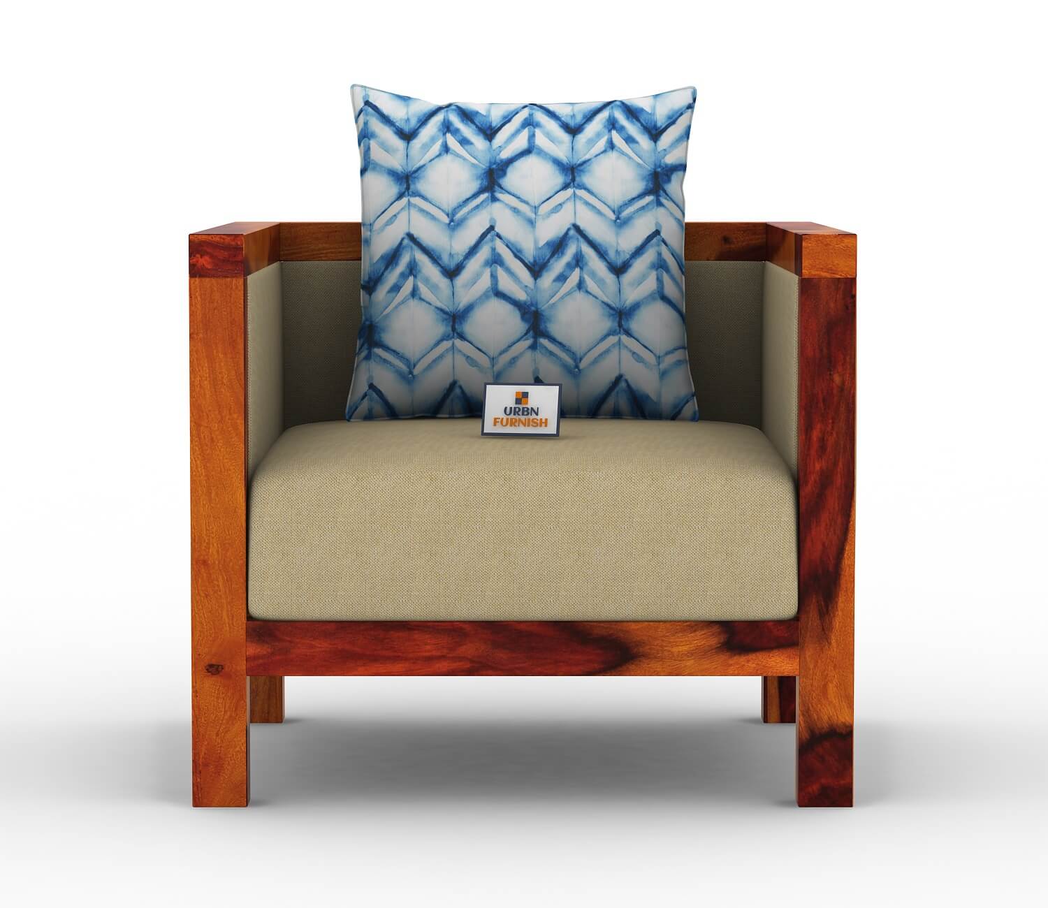 Dallas Wooden 3+1+1 Sofa Set - Urbnfurnish