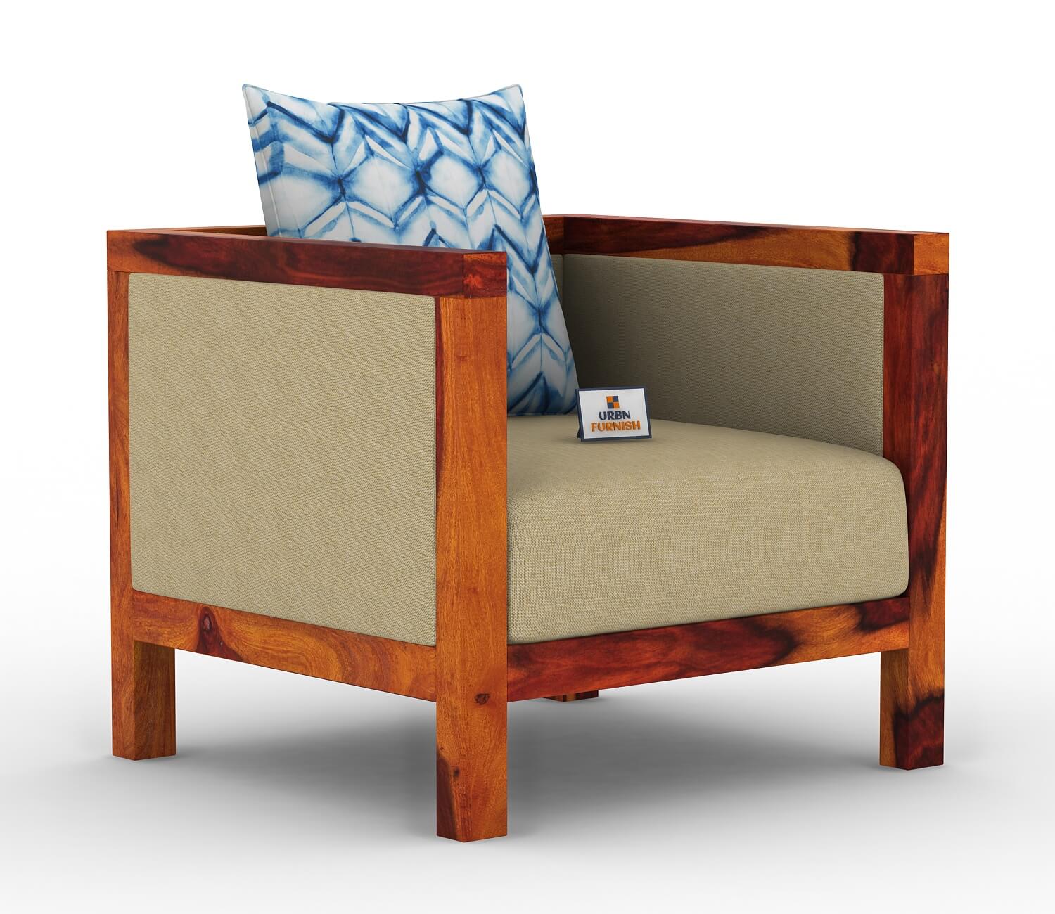 Dallas Wooden 3+1+1 Sofa Set - Urbnfurnish