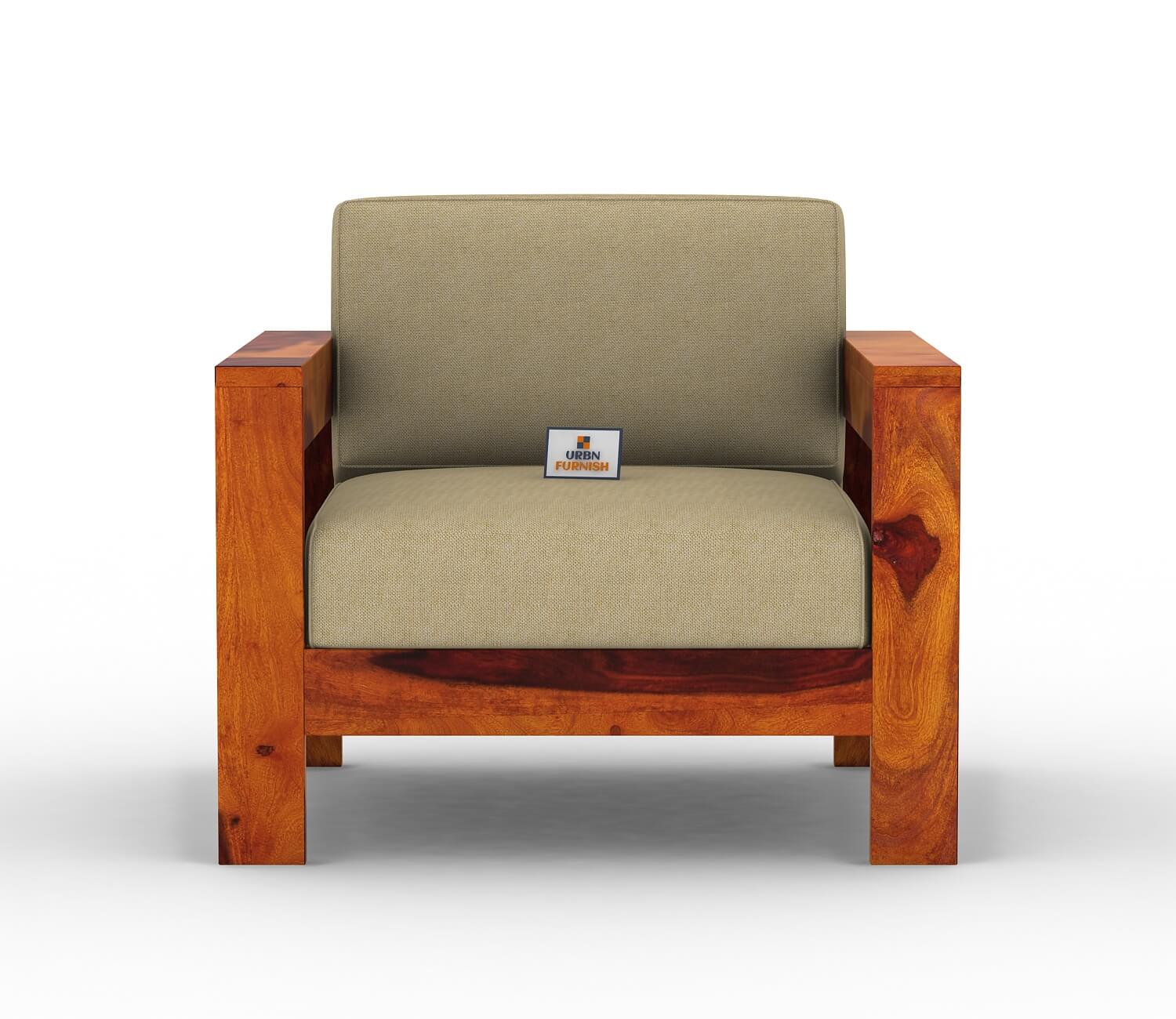 Carlotta With Side Magazine Wooden 3+1+1 Sofa Set - Urbnfurnish