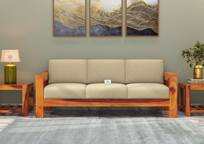 Carlotta With Side Magazine Wooden 3+1+1 Sofa Set - Urbnfurnish